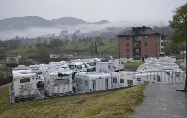 Nueva área para autocaravanas en Noreña, Asturias